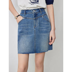 Y2K High Waist A-line Denim Mini Skirts