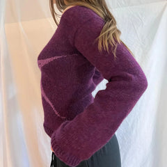 Y2K Off Shoulder Knitted Sweater