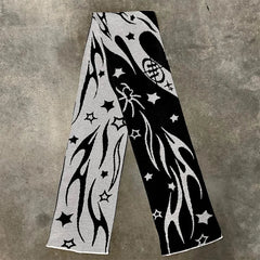 Y2K Omnipotent Star Knitted Shawl Scarf