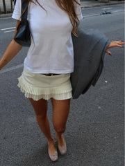 Y2K Pleated Micro Mini Skirt