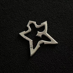 Y2K Pointed Star Belt Loop Carabiner Keychain