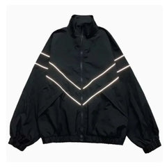 Y2K Reflective Striped Design Baggy