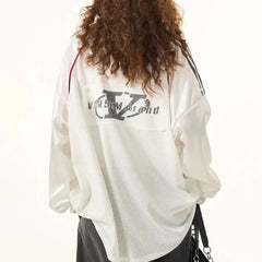 Y2K Retro Long Sleeve Printed Jersey T-Shirt