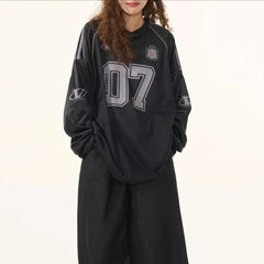 Y2K Retro Long Sleeve Printed Jersey T-Shirt