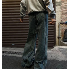 Y2K Spliced Flare Baggy Jeans