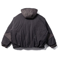 Y2K Two Tone Hooded Parka Jacket Coat