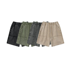 Y2K Washed Panelled Cotton Shorts