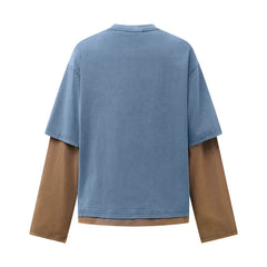 Y2K Western Mock Layered Long Sleeve Top