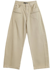 Y2K Wide Leg Workwear Boyfriend Fit Jeans