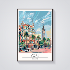 York Cityscape Art Deco Poster