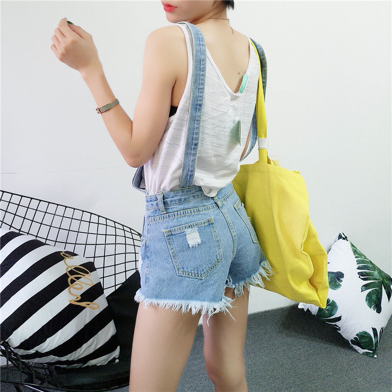 Acid Wash Denim Overalls