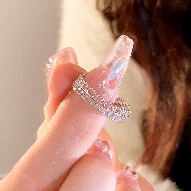 Adjustable Princess Heart Rings