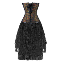 Steampunk crossed leather dress