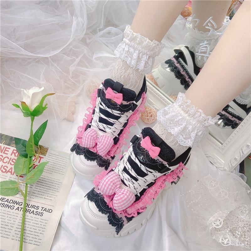 Black & Pink Baby Doll Sneakers