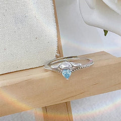 Blue Jewel Puppy Dog Adjustable Ring