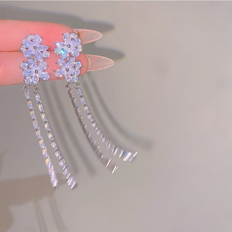 Cascading Flower Jewelry Set