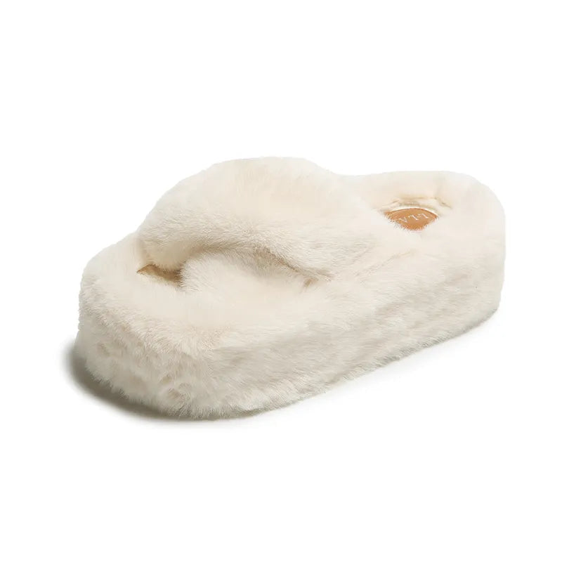 Chunky Fuzzy Sandal Slippers