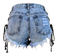 Corset Denim Shorts