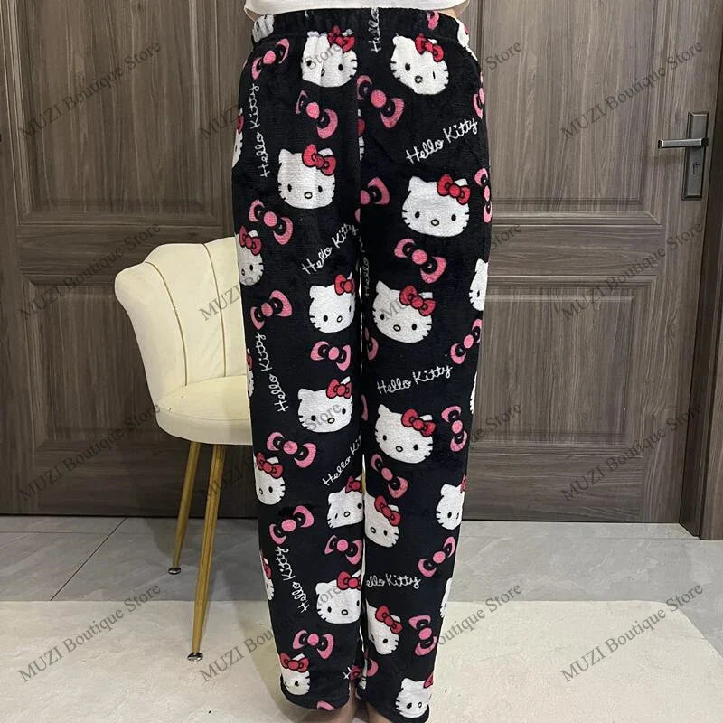 Cozy Holiday Kawaii Kitten Pajama Pants