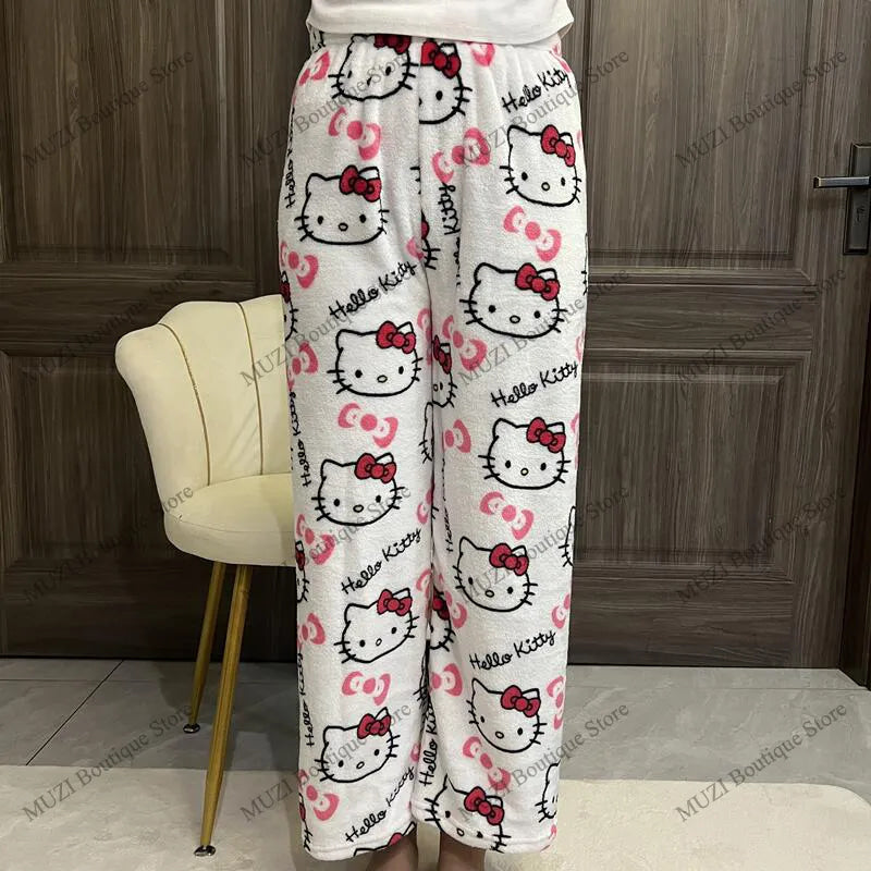 Cozy Holiday Kawaii Kitten Pajama Pants