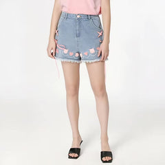 Denim Neko High Waisted Shorts