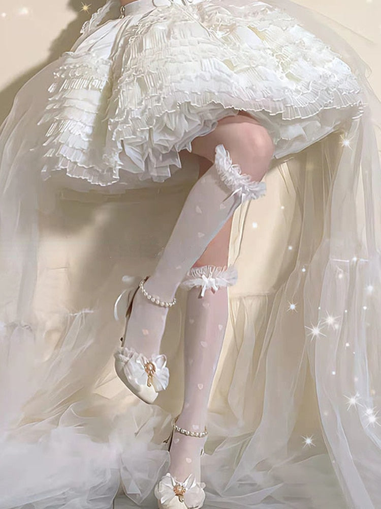 Dollette Polkadot Lace Socks