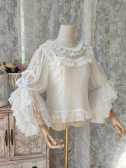 Elegant Victorian Ruffled Blouse