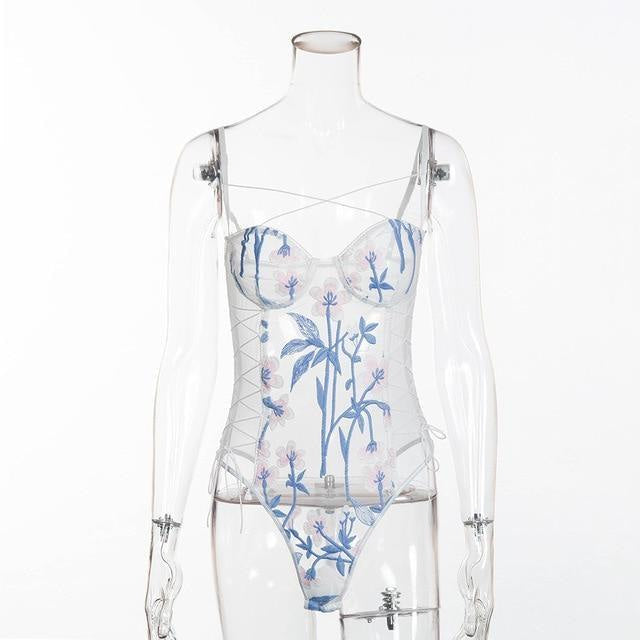 Floral Mesh Bodysuit