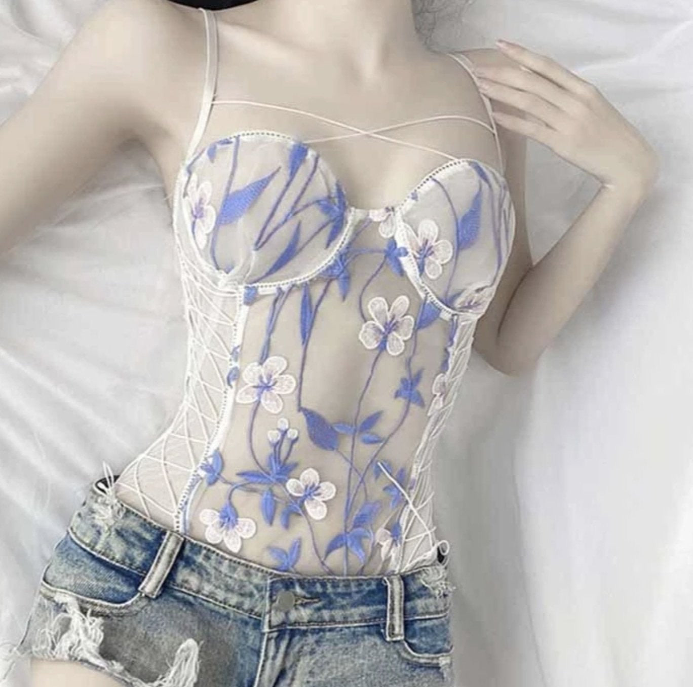 Floral Mesh Bodysuit