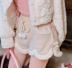 Fur Trimmed Dollette Shorts