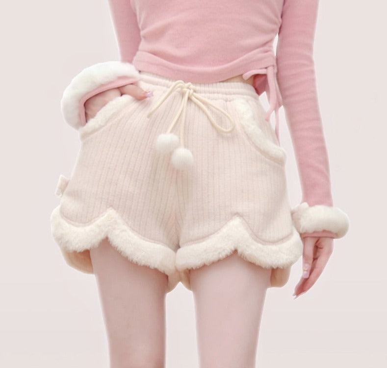 Fur Trimmed Dollette Shorts