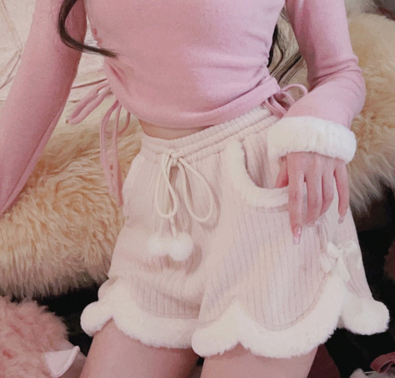 Fur Trimmed Dollette Shorts