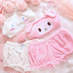 Fuzzy Kawaii Lingerie Set