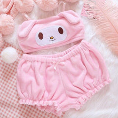 Fuzzy Kawaii Lingerie Set