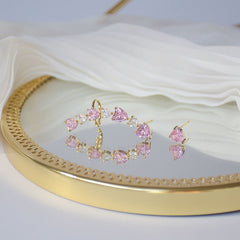 Glittering Hearts Ear Cuff