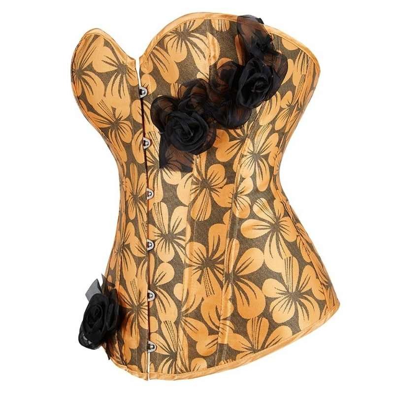 Golden Leaves Steampunk corset