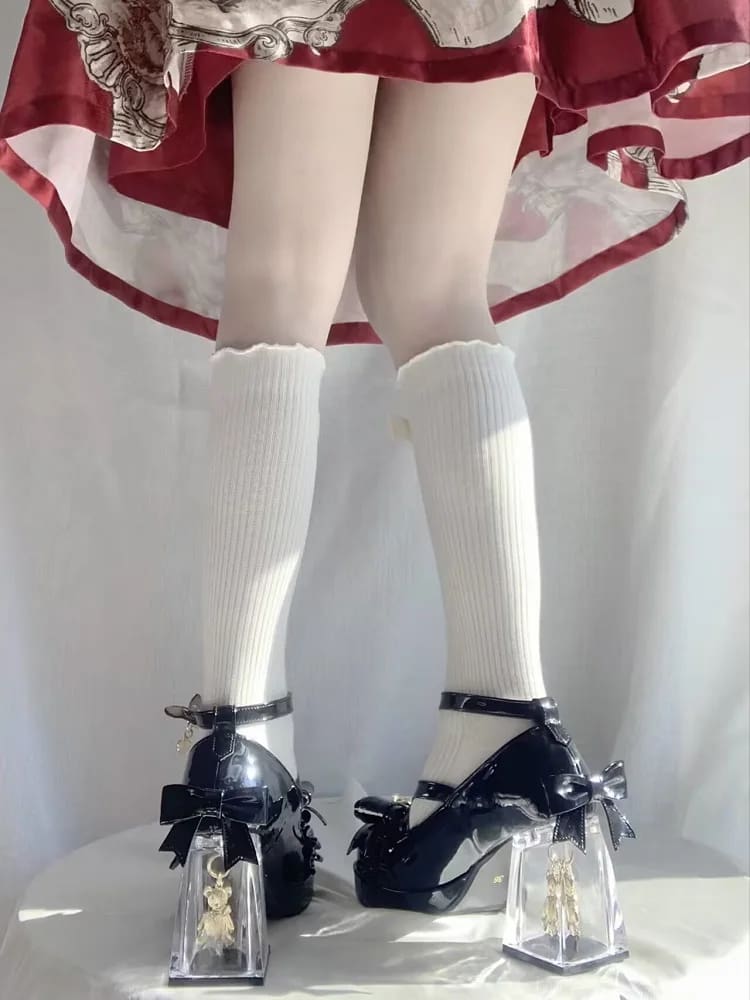 Golden Teddy High Heel Mary Janes