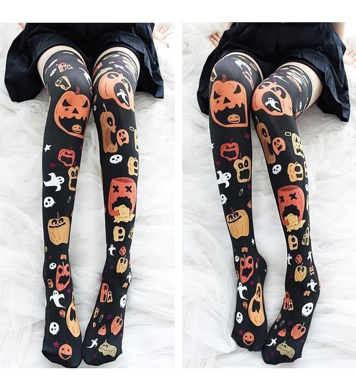 Halloween Thigh High Stockings