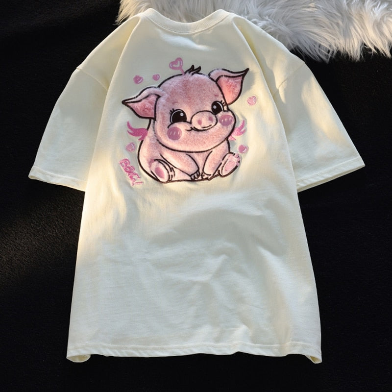 Happy Pig Fluffy Tee