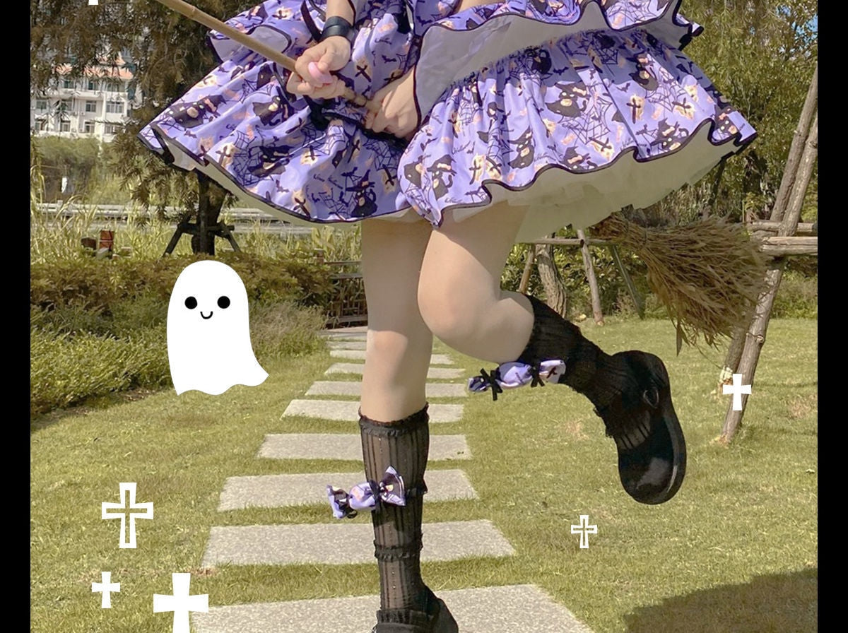 Haunted Halloween Patterned Dress