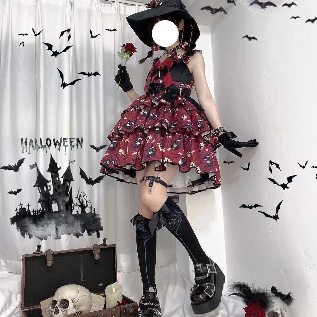 Haunted Halloween Patterned Dress