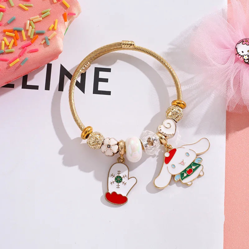 Holiday Bangle Beaded Bracelets