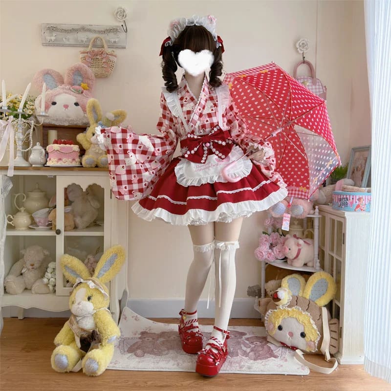 Sweet Strawberry Kimono