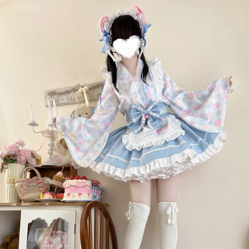 Sweet Strawberry Kimono