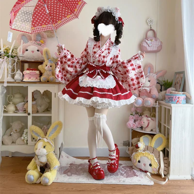 Sweet Strawberry Kimono