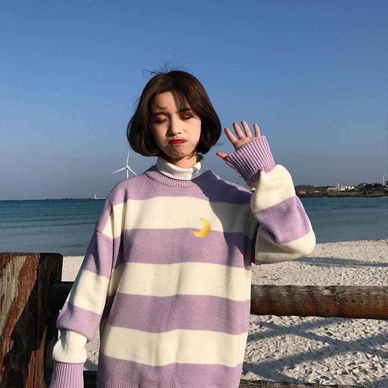 Moon Child Pastel Knit Sweater