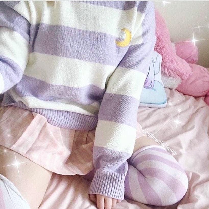 Moon Child Pastel Knit Sweater