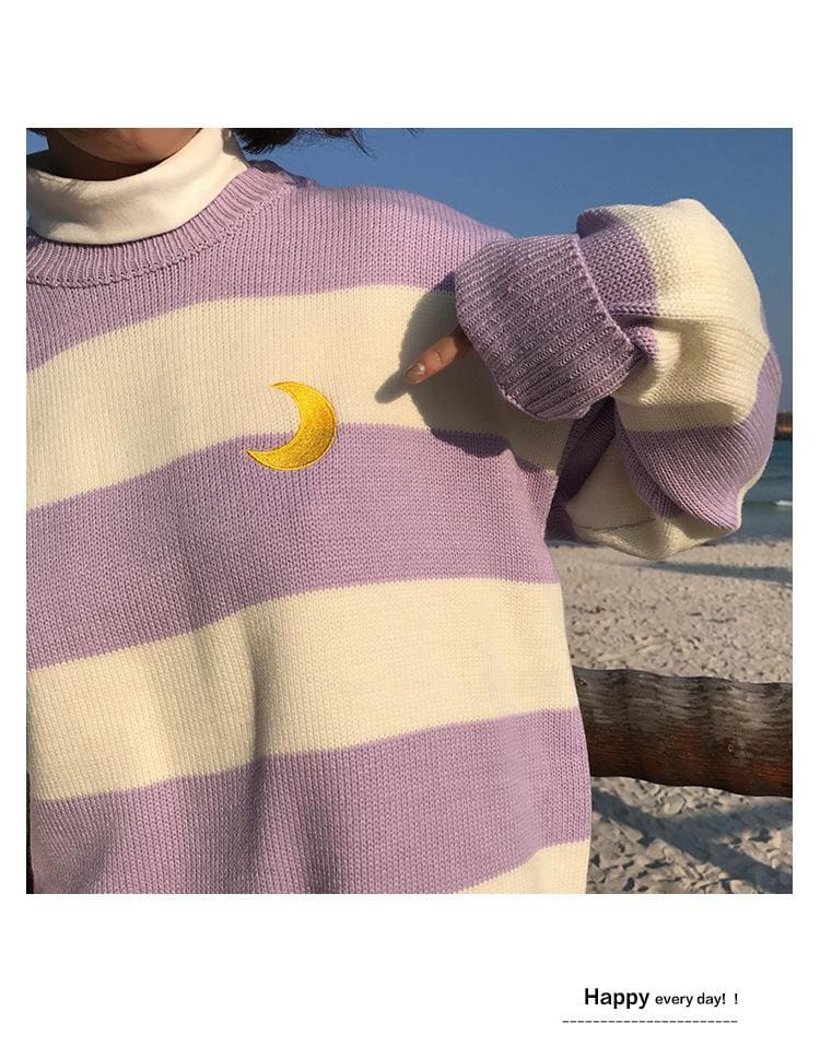 Moon Child Pastel Knit Sweater