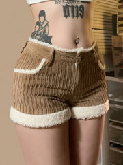 Soft Brown Corduroy Shorts