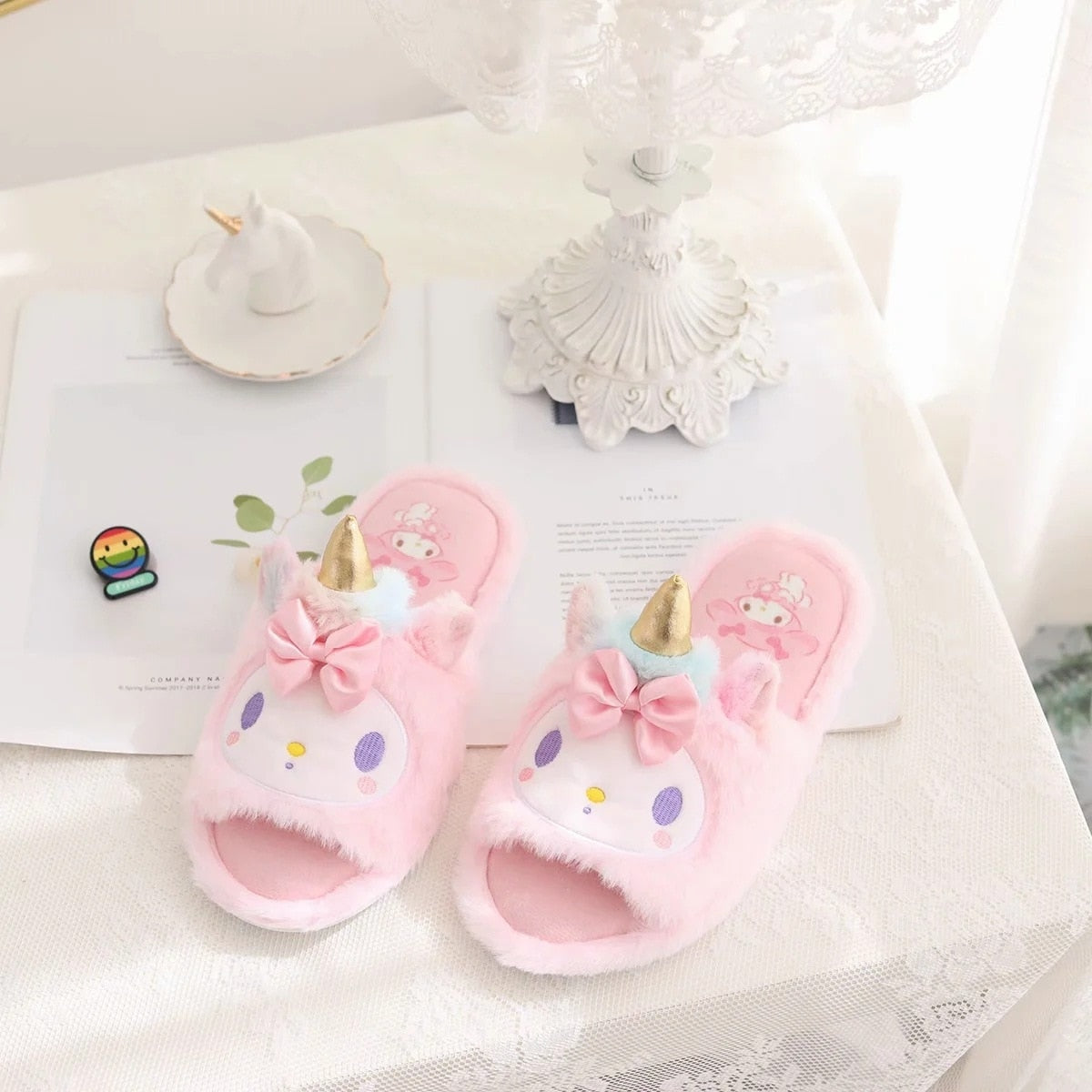 Kawaii Unicorn Slippers